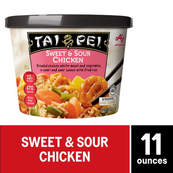 Frozen Meals Ajinomoto Tai Pei Sweet & Sour Chicken Frozen Asian Entrée hero