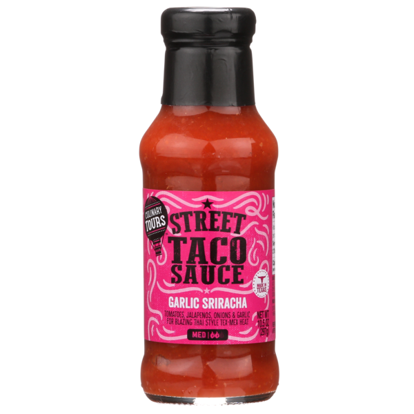 Condiments Culinary Tours Med Garlic Sriracha Street Taco Sauce hero