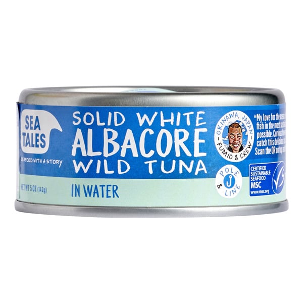 Canned Meat & Seafood Sea Tales Wild Albacore tuna, MSC, in water hero