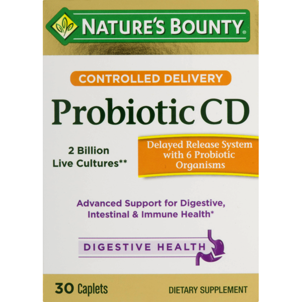 Digestion Nature's Bounty Probiotic CD Digestive Health Caplets - 30 CT hero