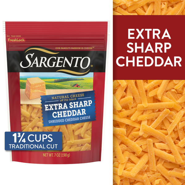 Sargento Shredded Extra Sharp Natural Cheddar Cheese hero