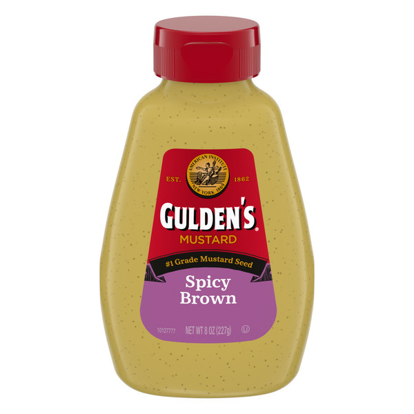 Condiments Gulden's Spicy Brown Mustard hero