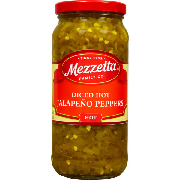 Mezzetta Diced Hot Jalapeño Peppers hero