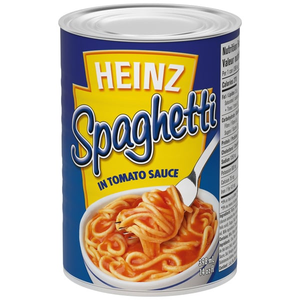 Canned Meals & Beans Heinz Spaghetti in Tomato Sauce with Cheese hero