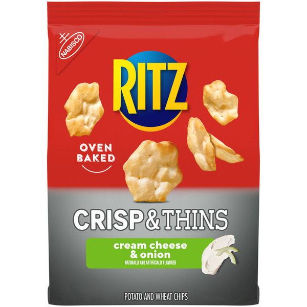 Crackers Ritz Crisp And Thins Cream Cheese And Onion Chips hero