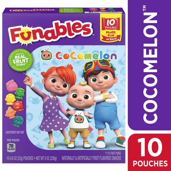 Fruit & Vegetable Snacks Licensed Fruit Snacks Fruit Flavored Snacks, Cocomelon hero