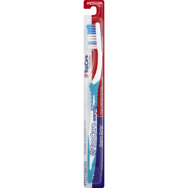 Oral Hygiene TopCare Toothbrush, Gem Grip, Medium, Full hero