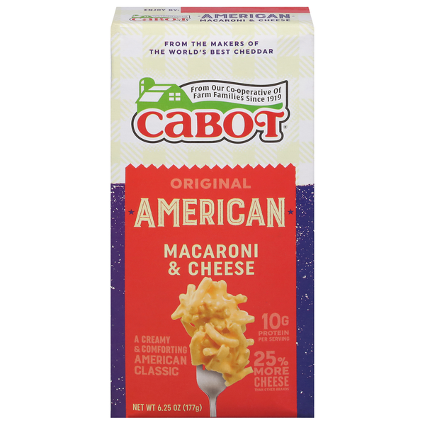 Instant Foods Cabot Macaroni & Cheese, Original, American hero