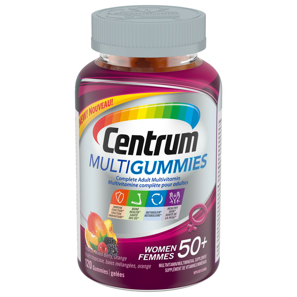 Vitamins & Supplements Centrum Vitamins, Women 50+ Multivitamin & Multimineral Supplement, Mixed Berry Flavours hero