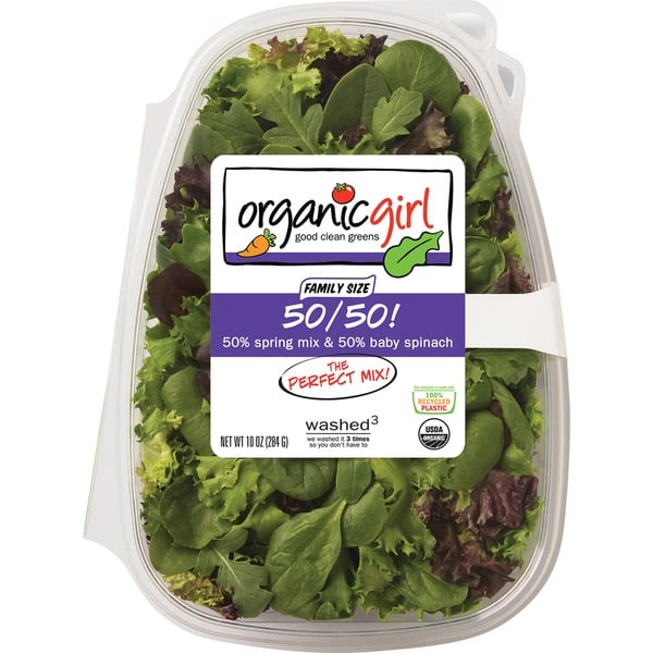 Packaged Vegetables & Fruits Organic Girl Spring Mix & Baby Spinach, 50/50!, Family Size hero