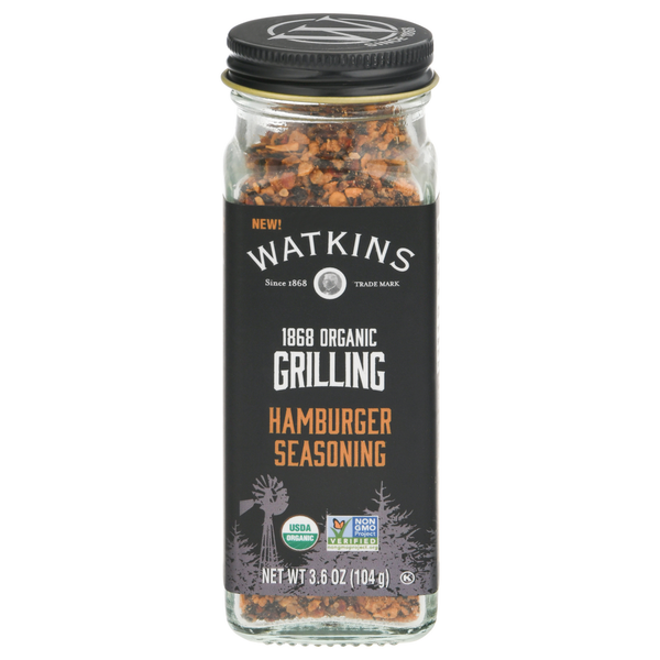 Spices & Seasonings Watkins Seasoning, Organic, Hamburger, Grilling hero