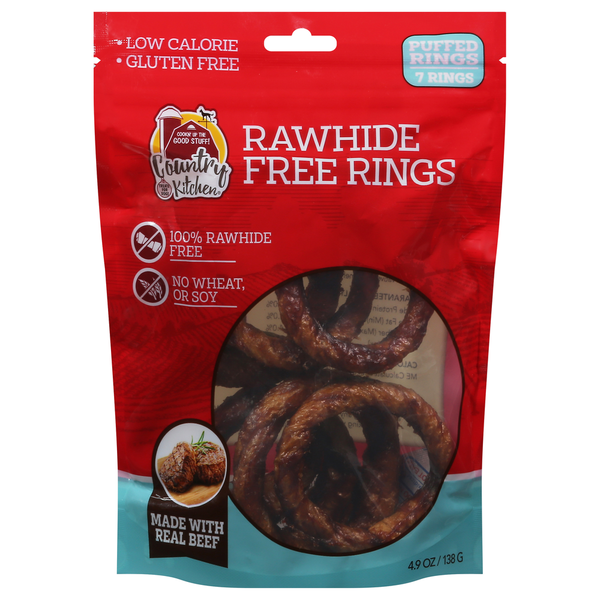 Dog Treats & Chews Country Kitchen Dog Treat, Rawhide Free Rings hero