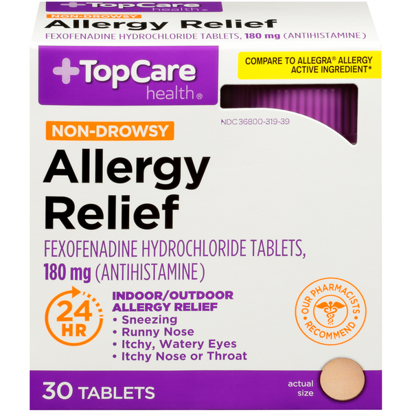 Cold, Flu & Allergy TopCare Allergy Relief, Non-Drowsy, Tablets hero