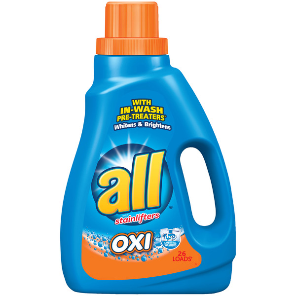 Laundry all Liquid Laundry Detergent with OXI Stain Removers & Whiteners hero