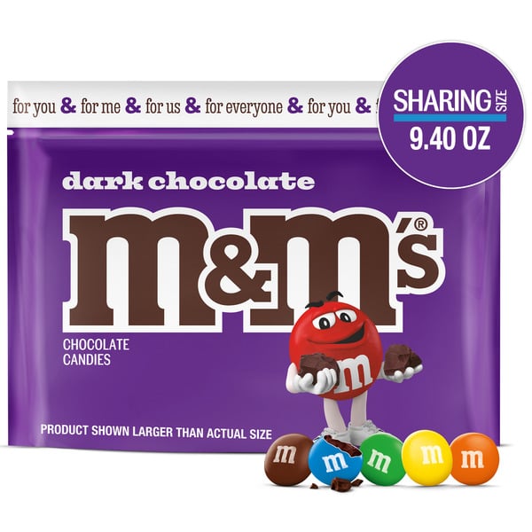 Candy & Chocolate M&M's Dark Chocolate Christmas Candy Sharing Size Resealable hero