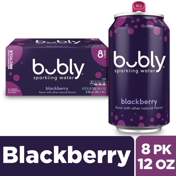 Water, Seltzer & Sparkling Water bubly Sparkling Water, Blackberry - Pack hero