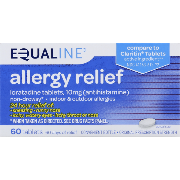 Cold, Flu & Allergy Equaline Allergy Relief, 10 mg, Original Prescription Strength, Tablets hero