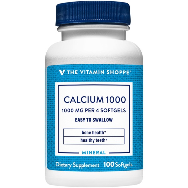 Bone & Joint Health The Vitamin Shoppe Calcium 1000 Minis - 1,000 MG (100 Softgels) hero