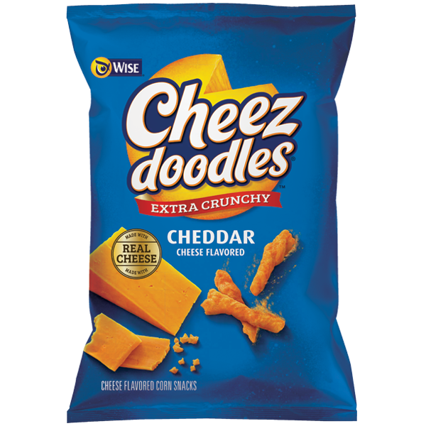 Chips & Pretzels Wise Cheez Doodles Extra Crunchy Cheddar hero