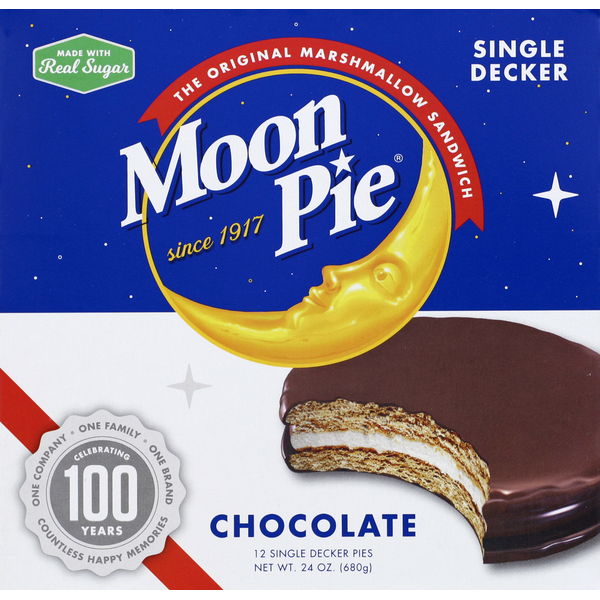 Cookies & Cakes MoonPie Marshmallow Sandwich, Chocolate, Single Decker hero