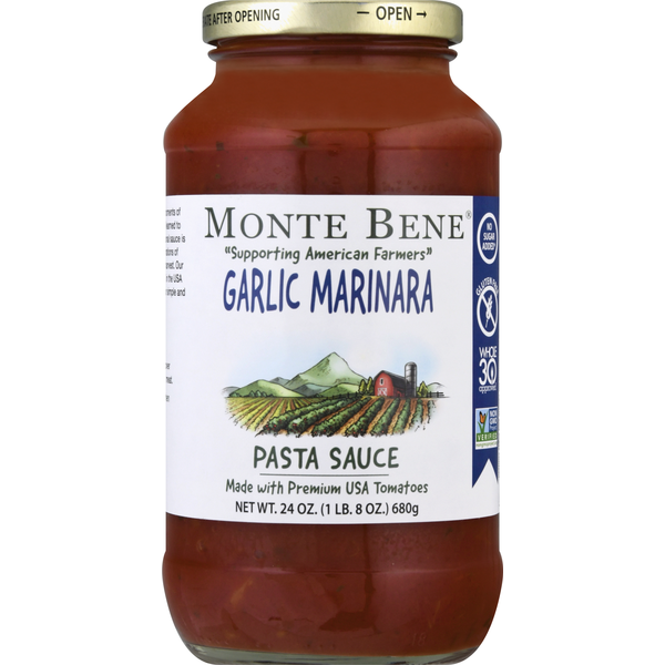 Pasta Sauce Monte Bene Pasta Sauce, Garlic Marinara hero