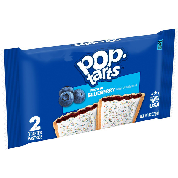 Breakfast Bars & Pastries Pop-Tarts Toaster Pastries, Breakfast Foods, Kids Snacks, Frosted Blueberry hero