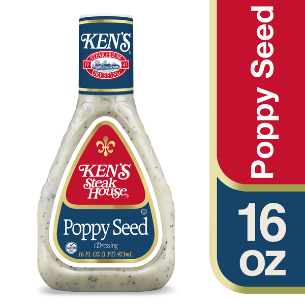 Salad Dressing & Toppings Ken's Steak House Dressing, Poppy Seed hero