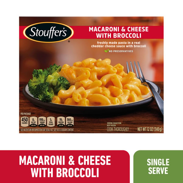 Frozen Meals Stouffer's Classics Macaroni And Cheese With Broccoli Frozen Entrée hero