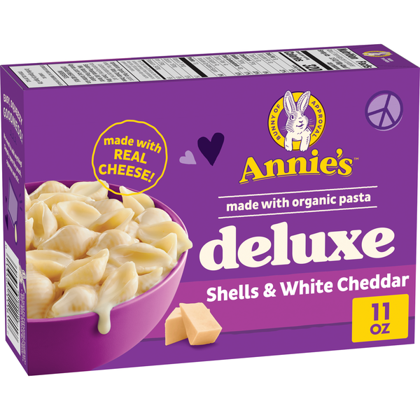 Crackers Annie's Deluxe Shells and White Cheddar hero