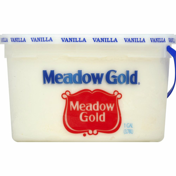 Ice Cream & Ice Meadow Gold ICe Cream Vanilla Gallon Plastic Pail hero