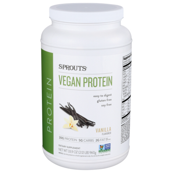 Sports Nutrition & Amino Acids Sprouts Vanilla Vegan Protein hero