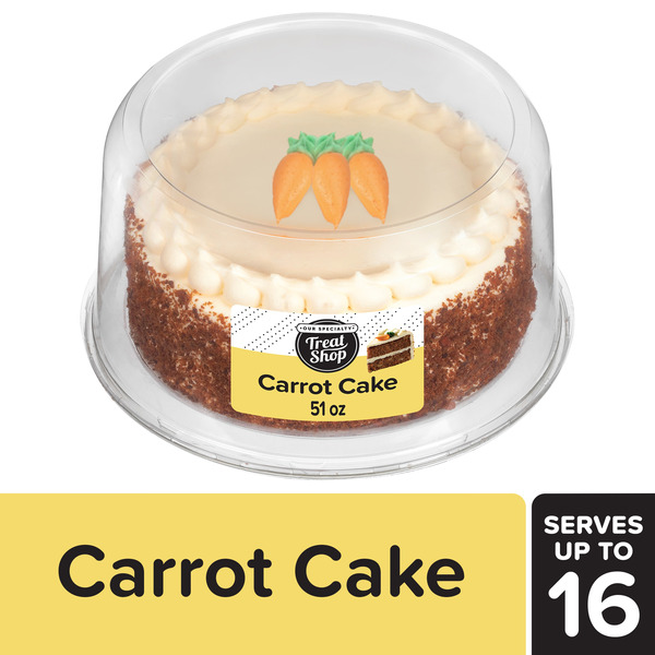 Bakery Desserts Our Specialty Carrot Cake, 8" Double Layer Carrot Cake Made With Cream Cheese Icing hero