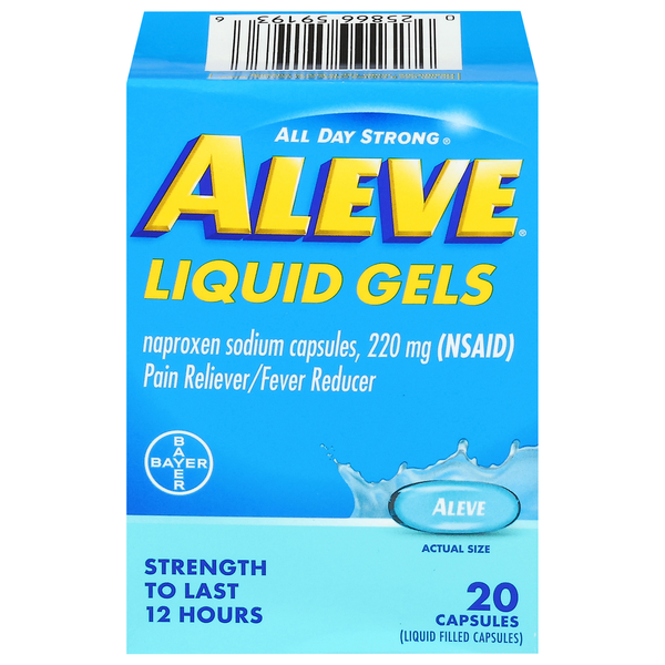 Muscles, Joints & Pain Relief Aleve Pain Reliver/Fever Reducer, Liquid Gels, Capsules hero