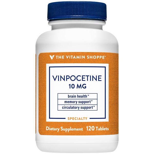 Brain & Memory Support The Vitamin Shoppe Vinpocetine - 10 MG (120 Tablets) hero