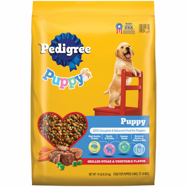 Dog Food & Care Pedigree Puppy Growth & Protection Dry Dog Food Grilled Steak hero