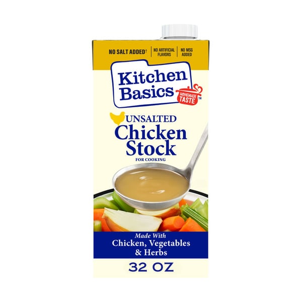 Soup, Broth & Bouillon Kitchen Basics Unsalted Chicken Stock hero