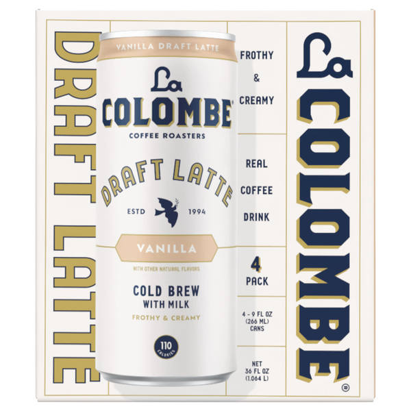 Coffee La Colombe Cold Brew, with Milk, Draft Latte, Vanilla, 4 Pack hero