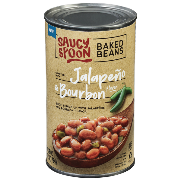 Saucy Spoon Baked Beans, Jalapeno & Bourbon Flavor hero