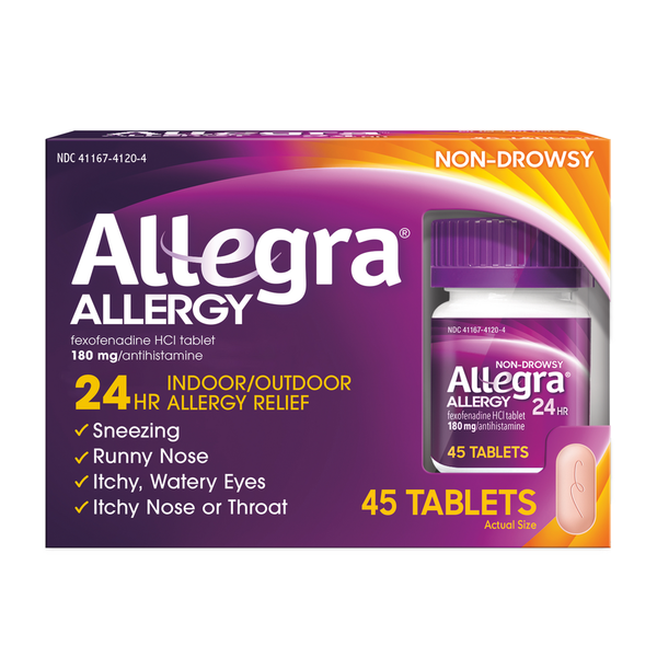 Cold, Flu & Allergy Allegra Allergy Relief, Indoor/Outdoor, Non-Drowsy, 24 Hr, Tablets hero