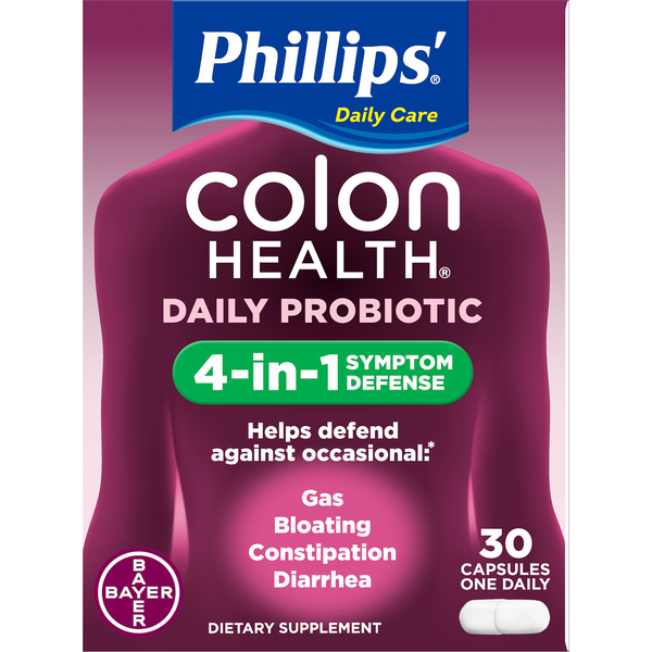 Digestion Phillips' Daily Probiotic, 4-in-1 Symptom Defense, Capsules hero