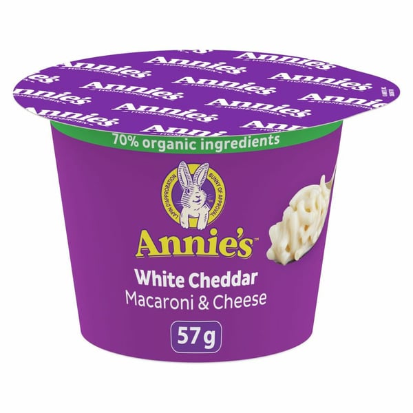 Natural Value Annie's Homegrown Macaroni & Cheese, White Cheddar, Microwavable hero