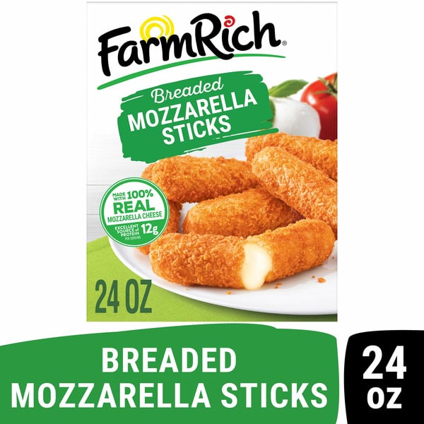 Frozen Appetizers & Sides Farm Rich Breaded Mozzarella Sticks hero