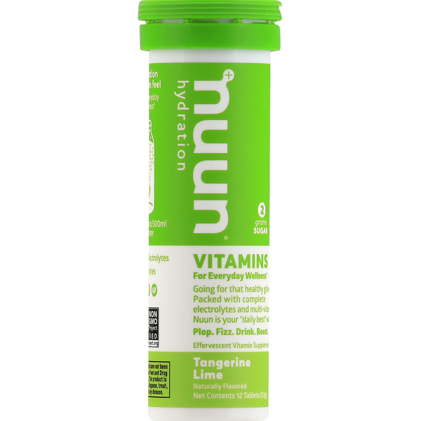 Energy & Sports Drinks Nuun Vitamins, Tablets, Tangerine Lime hero