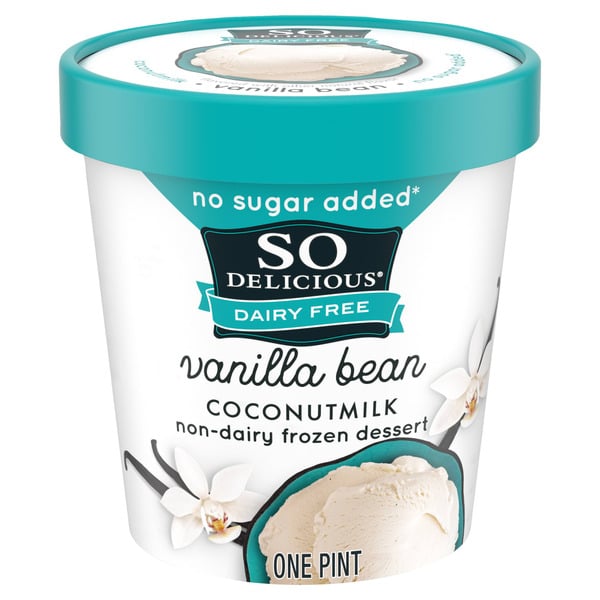 Ice Cream, Sorbet & Ice So Delicious Dairy Free No Sugar Added Vanilla Bean Coconut Milk Frozen Dessert hero