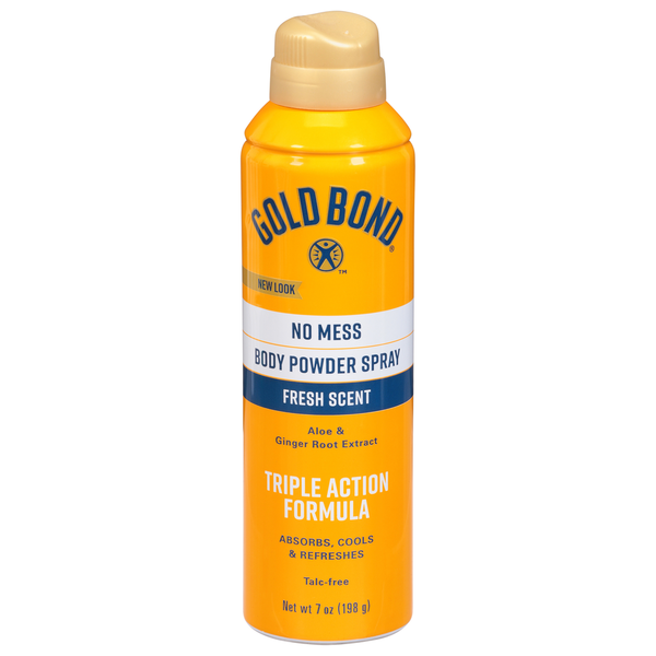 Foot Care Gold Bond Body Powder Spray, No Mess, Fresh Scent hero