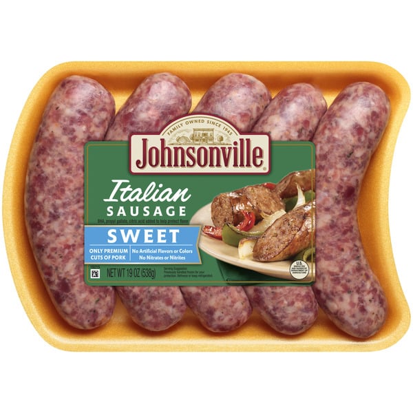 Hot Dogs, Bacon & Sausage Johnsonville Italian Sausage Sweet - 5 CT hero