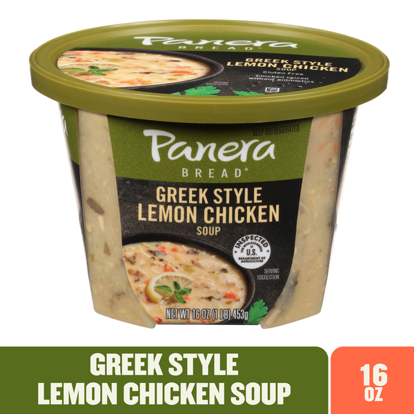 Prepared Soups & Salads Panera Bread Greek Style Chicken Soup (Gluten Free) hero