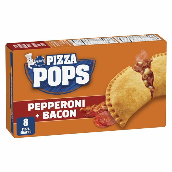 Frozen Pizza Pillsbury Pizza Pops Pepperoni and Bacon hero