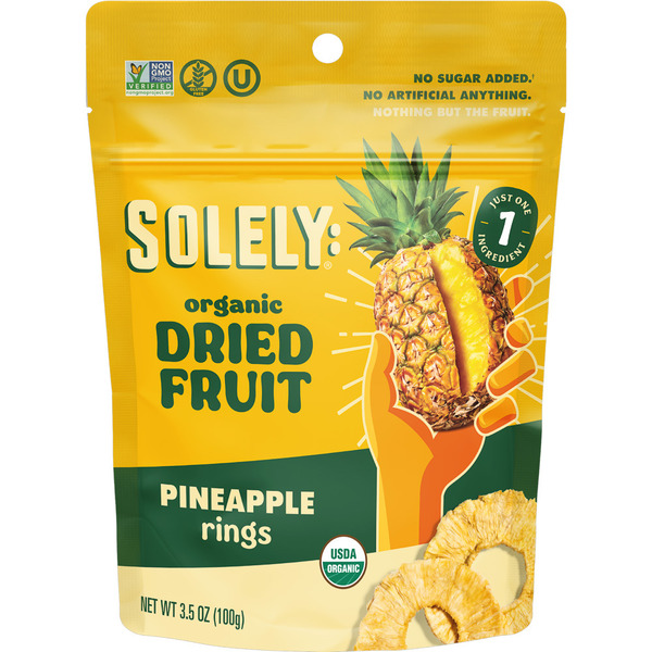 Bulk Dried Fruits & Vegetables Solely Organic Pineapple Rings hero