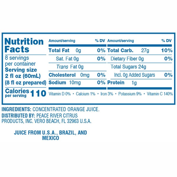 Sunshine Orange Juice, 100% Frozen Concentrated, 16 fl oz, 6 ct